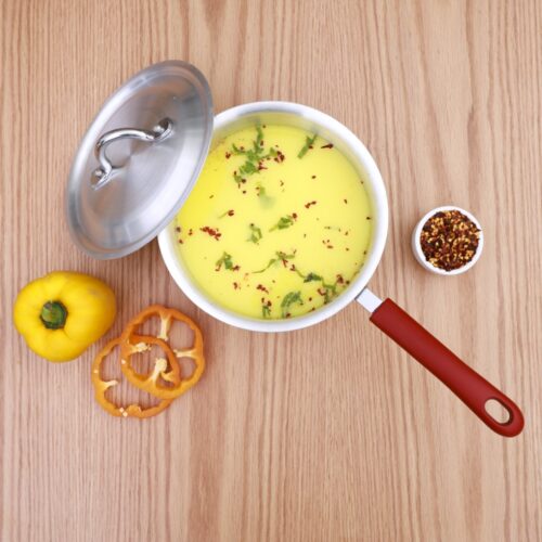 Royalford 16Cm Aluminium Milk Pan with Lid – Bakelite Handle – Aluminium Saucepan Pouring Spout with Bakelite Handle, Easy to Store| Ideal as Coffee Pot, Tea Pot, Milk Pot & a Small Saucepan - Image 5