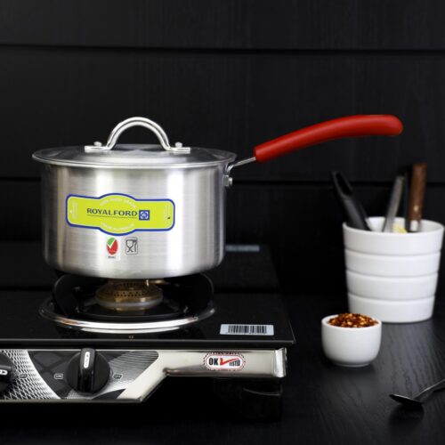 Royalford 16Cm Aluminium Milk Pan with Lid – Bakelite Handle – Aluminium Saucepan Pouring Spout with Bakelite Handle, Easy to Store| Ideal as Coffee Pot, Tea Pot, Milk Pot & a Small Saucepan - Image 6