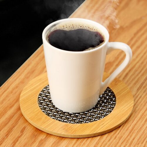 Royalford Bamboo Round Heat Pad, Natural Bamboo | RF10246 | Non-Slip Base| Durable & Lightweight | Antibacterial Kitchen Table Pad for Hot Pans, Placemat Pads, Key Tray,& Bar Service Mat - Image 3