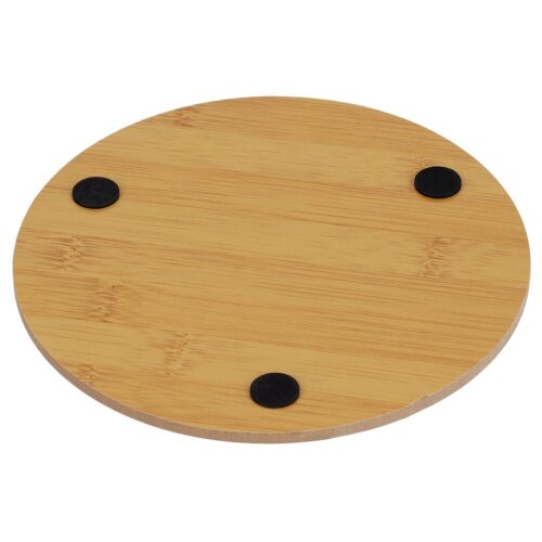 Royalford Bamboo Round Heat Pad, Natural Bamboo | RF10246 | Non-Slip Base| Durable & Lightweight | Antibacterial Kitchen Table Pad for Hot Pans, Placemat Pads, Key Tray,& Bar Service Mat - Image 2