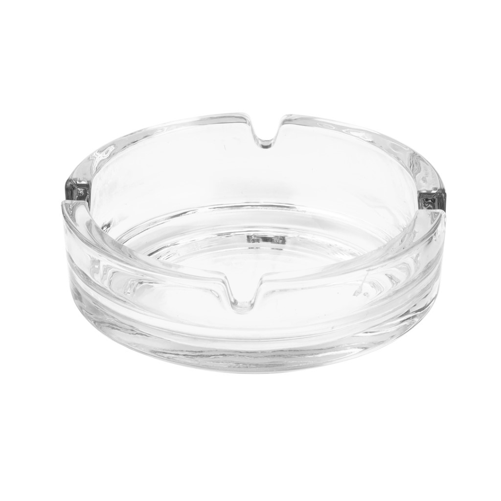 RF10254-WB-3jpg Royalford Glass Ashtray | RF10254 | Lead-Free | Cadmium Free | Crystal Clear Glass Ash Collect Tray Tabletop Ashtray| Home Decor - Image 1