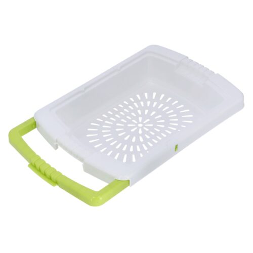 Multi-Functional Chopping Board, Durable PP Material RF10334 | Storage Tray & Washing/Draining Basket | Portable Design | Adjustable Length | Multifunctional Kitchen Vegetable Washing Basket - Image 3