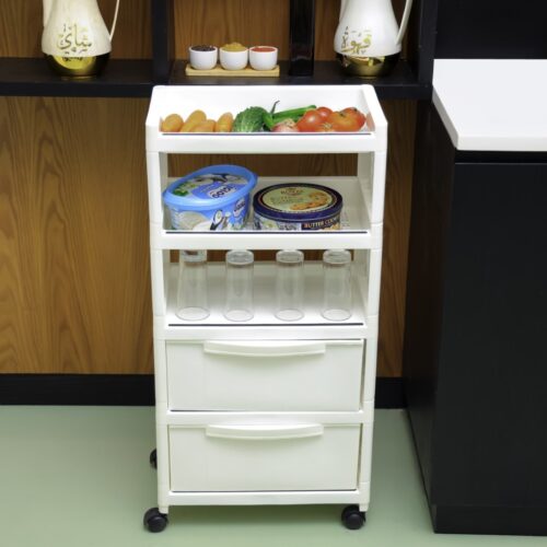Four Layer Storage Cabin, RF10436 | Portable & Lightweight | Storage Organizer | Shelf Stackable Cabinet - Image 4