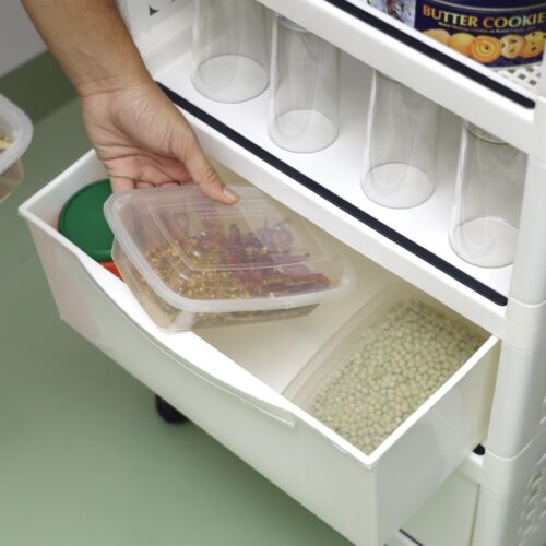 Four Layer Storage Cabin, RF10436 | Portable & Lightweight | Storage Organizer | Shelf Stackable Cabinet - Image 6