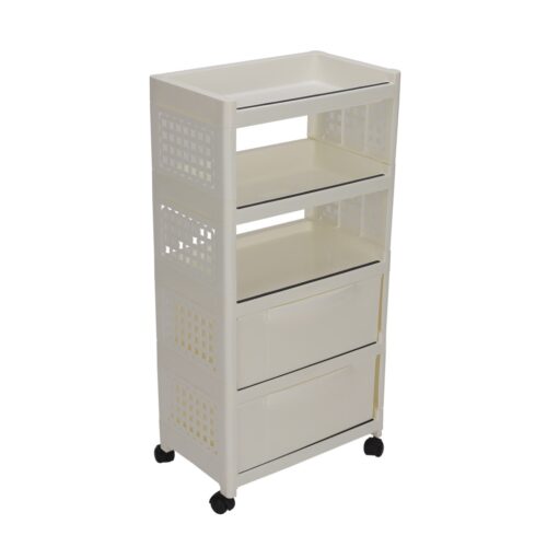 Four Layer Storage Cabin, RF10436 | Portable & Lightweight | Storage Organizer | Shelf Stackable Cabinet - Image 2