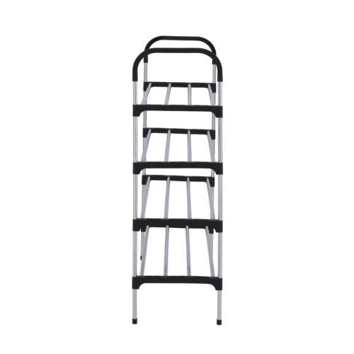 Royalford 4 Tier Shoe Organizer, Galvanized Steel, RF10441 | 12-Pair Storage Shelf for Bedroom, Closet, Entryway, Dorm Room | Storage Organizer for Book, Cloth Shelf