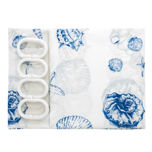 Royalford Shower Curtain, Water Repellent Fabric, RF10459 | Odourless and Chlorine Free Bathroom Decor with Hooks | Multi-Purpose | Ideal for Home, Guest Room, Hotel Bathroom
