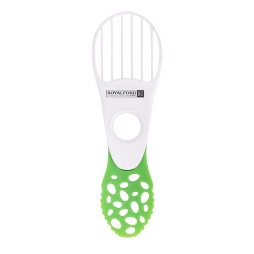 Royalford 5-in-1 Avocado Tool- RF10571| Perfect for Cutting, De-stoning and Slicing| Food-Grade, Premium-Quality Polymer| Ergonomic Design for Easy and Convenient Handling| Dishwasher Safe| Green