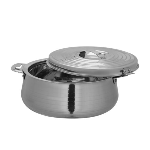 Hilux Double Wall Stainless Steel Hot Pot, 3500ML, RF10534 | Firm Twist Lock | Strong Handles with Heavy-Duty Rivets | Steel Serving Pot, Steel Chapati Storage Box, Roti Serving Pot - Image 2