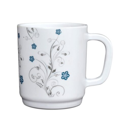 Royalford Melamine Ware Mug, 350ml Tea/ Coffee Cup, RF10619 | Highly Durable & Chip Resistant Cup with Elegant Floral Design | Cappuccino Cup, Coffee Cup, Latte Cup