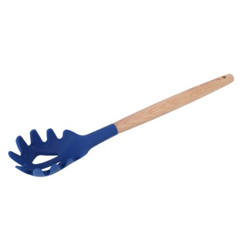 Silicone Spaghetti Server, Wooden Handle, Multi Pasta Server, RF10647 | Handle with Measurement Holes for Cooking and Serving Spaghetti | Heat Resistant Non-Stick Spaghetti Spoon - Image 2