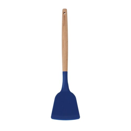 Silicone Turner with Heat Resistant Wooden Handle, RF10655 | Non-Stick Flipper Spatula for Eggs, Omelets, Pancakes, Burgers, and Other Foods
