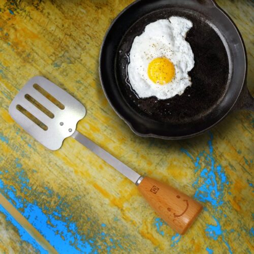 Slotted Turner, Stainless Steel with Wooden Handle, RF10661 | Turner Spatula with for Cooking, Flipping, Frying Fish, Tuna, Steak, Eggs, Pancake - Image 4