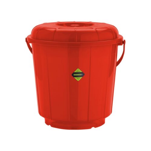 Plastic Bucket with Lid, 25L Bucket with Handle | RF10688 | Plasticware Leak-proof Bucket | Sturdy, Long Lasting Design | Ideal for Home, Garden, DIY Bucket - Image 3