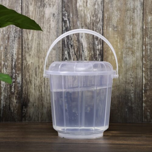Transparent Bucket with Lid | 7L Plastic Bucket | RF10690 | Comfortable Handle for Easy Grip | Multifunctional | Ideal for Home, Garden, DIY Bucket | Leakproof Bucket with Lid - Image 4