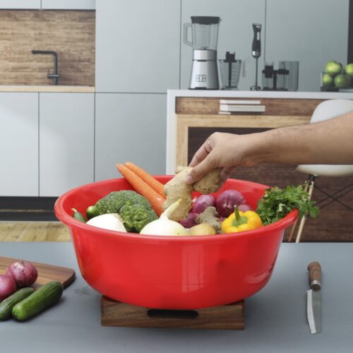 Plastic Basin, 9L Rolled Rim Wash Tub, RF10707 | Multipurpose Washing Tub | Non-Slip Tub for Washing Dishes, Storing, Soaking Laundry, Cleaning, Gardening & Bathtub - Image 3