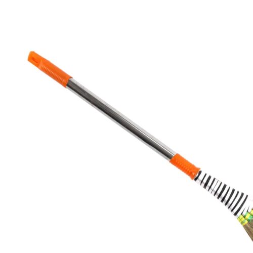 Royalbright Natural Grass Broom with Stainless Steel Handle- RF10816| Eco-Friendly, Zero Bhusa and Dust Free Broom with PVC Handle and No Filler Sticks| Compatible with All Floor Types| Perfect for Home, Kitchen, Office, Hospital Use| Super-Quality, Durable and Light-Weight| 120 CM - Image 2