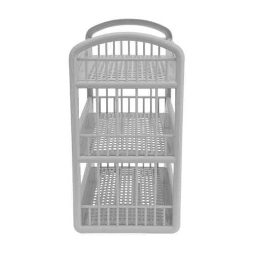 Royalford 3-Layer Storage Shelf | RF10885 | 35×20.5×39 cm | Plastic Storage Rack| Multi-Purpose Storage Rack| Stand for Fruits, Vegetables, Containers, Toiletries, etc…| Storage Shelf for Home, Office and Kitchen| Rectangular Shelf with Handle| Compact and Stylish Design| High Efficiency - Image 2