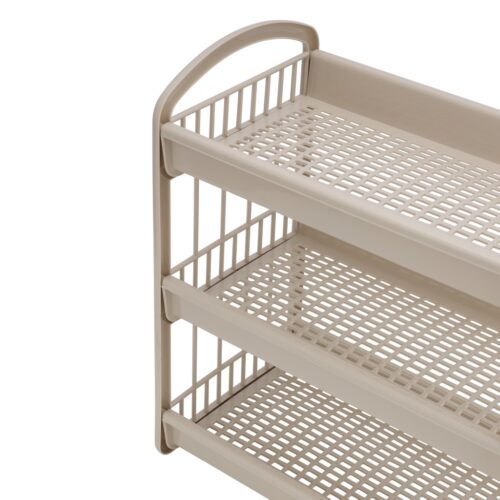 Royalford 3-Layer Storage Shelf | RF10885 | 35×20.5×39 cm | Plastic Storage Rack| Multi-Purpose Storage Rack| Stand for Fruits, Vegetables, Containers, Toiletries, etc…| Storage Shelf for Home, Office and Kitchen| Rectangular Shelf with Handle| Compact and Stylish Design| High Efficiency - Image 4
