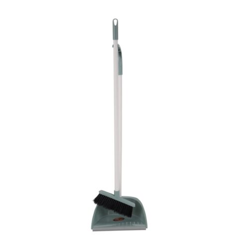 Royalford Long Handle Dustpan with Brush -RF10905| Large and Wide Brush Head, Feathered Tip Bristles with Handle and Comfortable Grip| Multi-Purpose Cleaning Tool Perfect for Home, Kitchen, Office, Hospital Use| Highly Durable, Light-Weight and Elegant Design| Blue