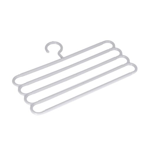 Royalford 4-Tier Folded Clothes Hanger- 34.8x24cm | RF10934 | Multi-purpose Plastic Hanger Perfect for All Kinds of Clothes| Ideal for Tie, Scarves, Belt| Premium-Quality, Innovative, Trendy and Anti-Skid| Sturdy and has High Tensile Strength| White - Image 2