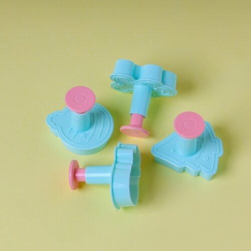 Royalford Celebration Cookie Cutter, 4pcs ABS Moulds RF10969 | Cookie Cutter with Handle | 3D Design Cookie Mould | Baking Tools for Kitchen | Kids Cookie Cutter - Image 5