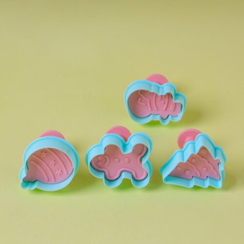 Royalford Celebration Cookie Cutter, 4pcs ABS Moulds RF10969 | Cookie Cutter with Handle | 3D Design Cookie Mould | Baking Tools for Kitchen | Kids Cookie Cutter - Image 6