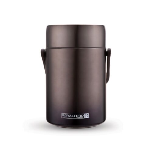 Double Wall Lunch Box, Vacuum Insulated Tiffin Box, RF10985 | Vacuum Insulated Food Jar with 2 SS Containers | Keeping Hot Food Hot & Cold Food Cold for Hours | PP Handle