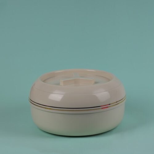 Royalford RF11031 Zoria Insulated 3000ml Casserole- PP Body | Stainless Steel Inner Casting| BPA-Free| Easy to Carry| Firm Twist Lock| Casserole with Lid| Elegant and Unique Design| Super PU Insulation| Hassle-Free| Ivory and Gold - Image 3