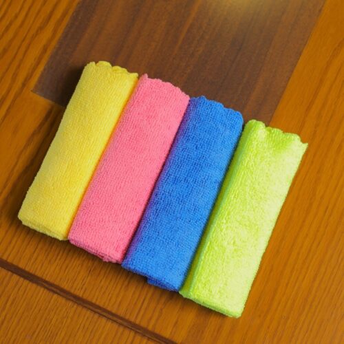 Royalbright 4-Piece Easy Clean Cleaning Clothes- RF11074| Powerful and High-Density Microfiber Cloth for Easy and Efficient Cleaning|100% Anti-Bacterial and Super Absorbent Power| 80% Micro-Fiber and 20% Polyester for Effective Cleaning | Multi-Color - Image 4