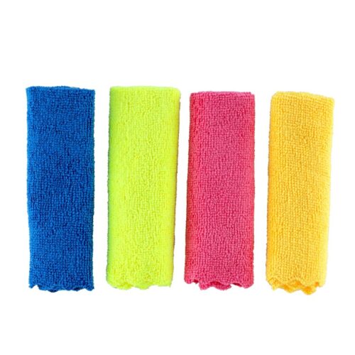 Royalbright 4-Piece Easy Clean Cleaning Clothes- RF11074| Powerful and High-Density Microfiber Cloth for Easy and Efficient Cleaning|100% Anti-Bacterial and Super Absorbent Power| 80% Micro-Fiber and 20% Polyester for Effective Cleaning | Multi-Color - Image 2