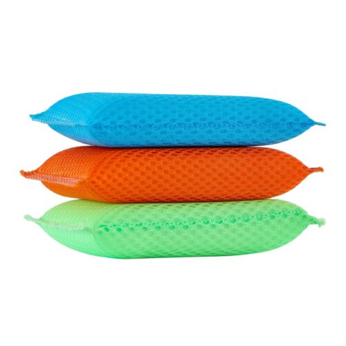 Royalbright Heavy Duty Scrub Sponges- RF11079| Cleaning Sponges for Kitchen, Sink and Bathroom Use| Cleaning Supplies made with Premium-Quality Material| Ideal for Dish Wash Liquid| Multi-Purpose and No Scratch Rectangular Sponge| Pack of Three| Multi-Color