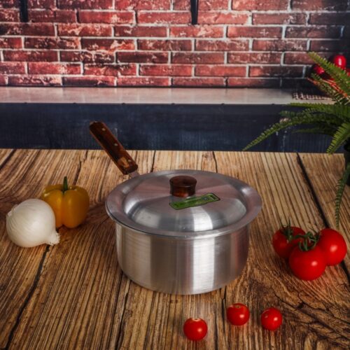 Royalford 21 CM Aluminum Saucepan with Lid- RF11206-21| Stylish Design with Wooden Handle and Knob| Perfect for Making Sauces, Reducing, Browning, Sauting, Etc. | Silver - Image 5