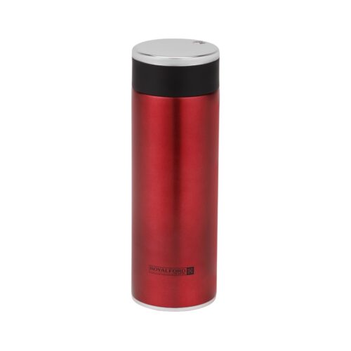 Royalford 360 ML / 12oz Stainless Steel Vacuum Water bottle- RF11248| High-Quality Vacuum Insulation Preserves the Flavor and Freshness| Portable, Leak-Resistant and Light-Weight| Suitable for Indoor and Outdoor Use| Red