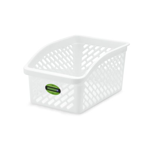 Royalford Cabinet Organizer- RF11292| PP Plastic Multi-Purpose Rectangular Organizer| Break-Resistant, Light-Weight, Durable and Stylish Construction| Perfect for Bottles, Fruits, Vegetables, Etc. in Cabinets, Refrigerators, etc| Stackable and Convenient to Hold| White