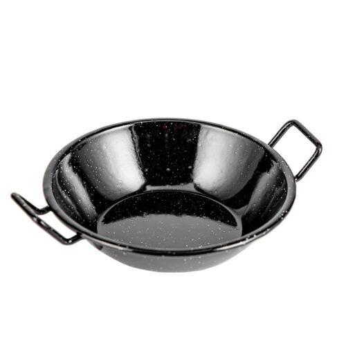 Royalford 20 CM Wok Pan with Enamel Coating- RF11323|Stylish Design with Extra Flat Base and Raised Handles, Easy Food Release and Cleanup| Perfect for Deep and Shallow Frying, Oven Safe and Induction Compatible| Black - Image 3