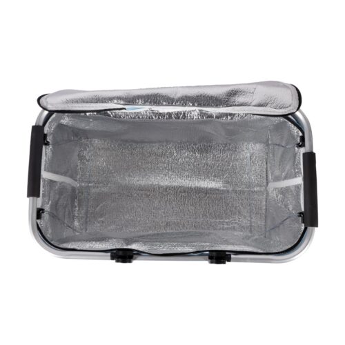 Royalford 30L Insulated Picnic And Grocery Basket- RF11375| Multi-Purpose Utility Basket With Aluminum Handle And Lid| Break-Resistant, Light-Weight, Durable, Portable And Stylish Construction| Large Space Perfect For Storing Things| Blue - Image 2