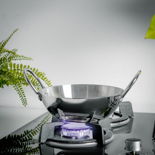 Royalford 30 CM Heavy Deep Round Kadai- RF11558| Perfect for Sauting, Frying, Stir Frying, Etc| Equipped with Strong and Sturdy Riveted Handles, Kitchen Use, Versatile And Strong Stainless Steel Construction| Silver - Image 6