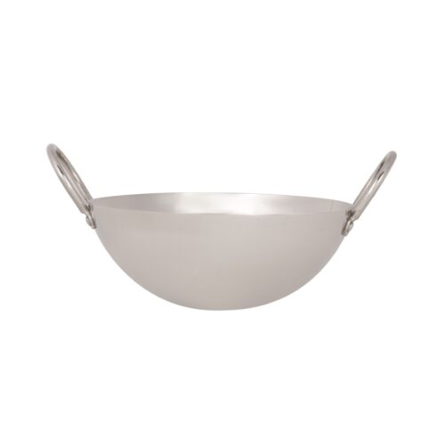 Royalford 24 CM Heavy Deep Round Kadai- RF11560| Perfect for Sauting, Frying, Stir Frying, Etc| Equipped with Strong and Sturdy Riveted Handles, Kitchen Use, Versatile And Strong Stainless Steel Construction| Silver - Image 3