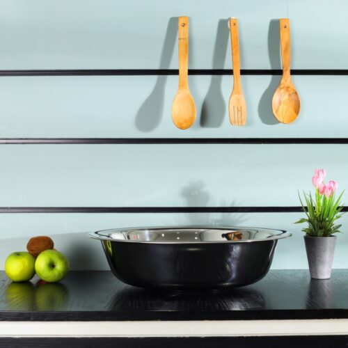 Royalford 45 CM Round Stainless Steel Basin- RF11616| Multi-Purpose Utility Basin with Mirror-Finish Design| Break-Resistant, Light-Weight, Durable and Stylish Construction| Large Space Perfect for Storage| Silver - Image 3