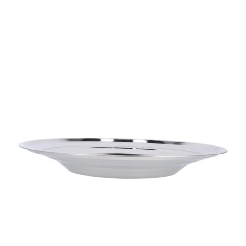 Royalford 60 CM Deep Round Serving Plate- RF11620| Premium-Quality, Light-Weight and Food-Grade Stainless Steel Plate| Elegant and Durable with a Mirror-Finish Body| Perfect for Serving Food| Silver - Image 2