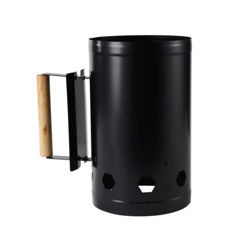 Royalford Ignition Bucket- RF11684| Strong and Sturdy Construction with Handle, Perfect for Camping, Hiking and Other Outdoor Entertainment| BBQ Charcoal Fire Starter Bucket, Fast Ignition Lighter Barrel| Black