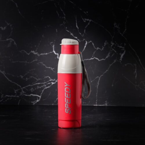 Royalford 500 ML / 17.0oz Good Luck Executive Bottle- RF11690| High-Quality PU Insulation Preserves The Flavor And Freshness| Portable, Leak-Resistant And Light-Weight| Suitable For Indoor And Outdoor Use| Red - Image 3