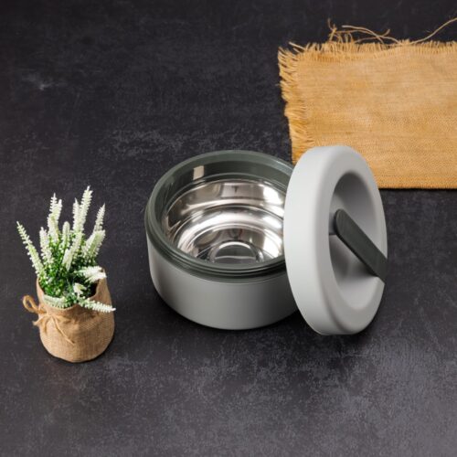 Royalford 2000 ML Carry Me Insulated Casserole- RF11696| PP Outer Body With PU Foam Insulation And Stainless Steel Inner Casting| BPA-Free, Easy To Carry And Firm Twist Lock| Casserole With Lid, Elegant And Unique Design| Perfect Rice, Roti, Curry, Snacks| Grey - Image 3