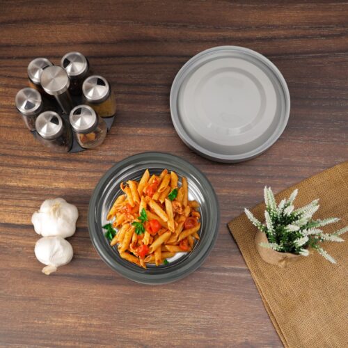 Royalford 2000 ML Carry Me Insulated Casserole- RF11696| PP Outer Body With PU Foam Insulation And Stainless Steel Inner Casting| BPA-Free, Easy To Carry And Firm Twist Lock| Casserole With Lid, Elegant And Unique Design| Perfect Rice, Roti, Curry, Snacks| Grey - Image 4