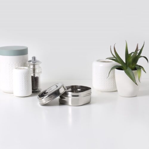 Royalford 10 CM Stainless Steel Square Dabba- RF11701| Premium-Quality, 100% Food-Grade, BPA-Free, Leak-Proof, Airtight Container to Keep Food Fresh| Compact, Portable Design, Ideal for Puris, Rice, Rotis| Silver - Image 4