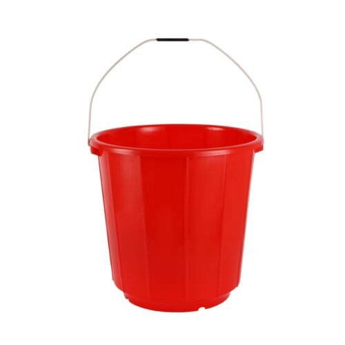 Royalford 25 L Plastic Bucket with Lid- RF11716| Multi-Purpose Utility Bucket with a Lid and steel Handle| Break-Resistant, Light-Weight, Durable and Stylish Construction| Perfect for bathroom, kitchen| Red - Image 2