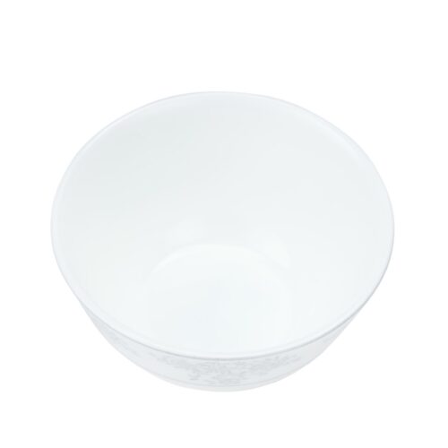 Royalford Velvett Collection 4″ Area Grey Salad bowl- RF11749| Premium-Quality Opalware, Light-Weight and Food-Grade Bowl with Elegant Floral Design| Perfect for Serving Salads, Soup, Snacks, Dips| Dishwasher-Safe and Freezer-Safe| White and Grey - Image 2