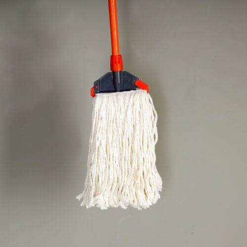 Multi Colour Cotton Mop, PVC Coated Wooden Handle, RF10100 | For All Types of Surfaces | Easy Cleaning | Faster Dehydration | Highly Absorbent | 100% Cotton Threads - Image 3