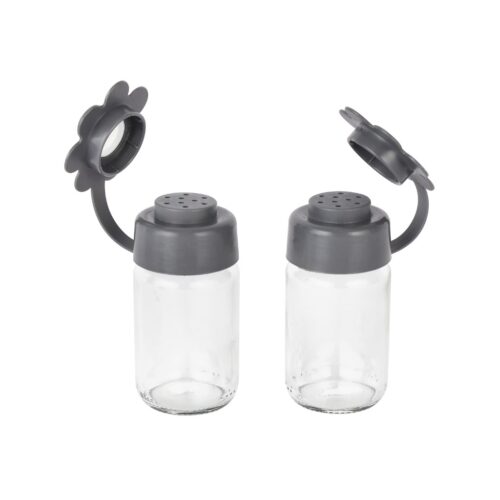 Royalford Salt and Pepper Shaker with Toothpick Holder- RF11772 | 65 ML Capacity, Shakers with Transparent Plastic Body| Food-Grade and Safe to Use| Ideal for Use at Home and Restaurants| Black - Image 2